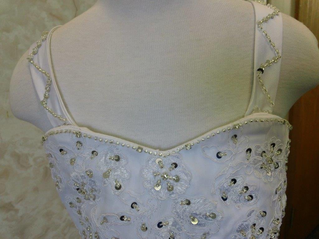 mermaid beaded flower girl dress